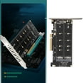thumbnail image 1 of PCIE X8 M Key Hard Drive Converter Reader Expansion Card Dual M.2 NVMe SSD Adapter Card, Supports PCIE 3.0, PCIE 4.0, 2 X 32Gbps Transmission Speed, Improved Performance, 1 of 7