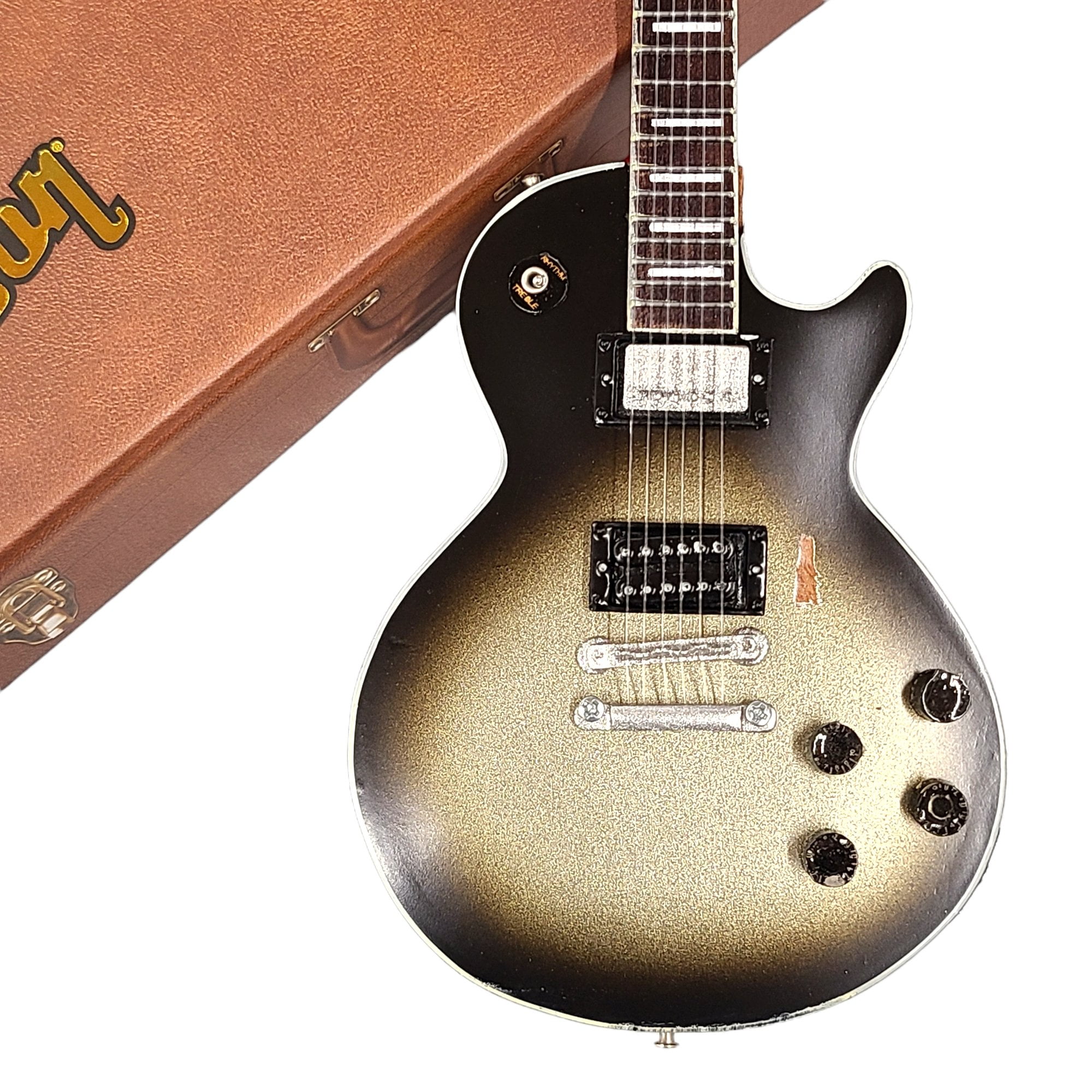 AXE HEAVEN 1979 Les Paul Adam Jones Silver Burst 1:4 Scale Mini Guitar Model, GG-129