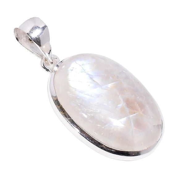 Blue Moonstone 925 Sterling Silver Handmade Statement Pendant Gift for Her