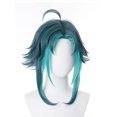 thumbnail image 2 of Pelucas de pelo de Cosplay mullidas con degradado azul con flequillo pelucas para Cosplay Xiao pelucas de anime pelucas de disfraz de Halloween azul/verde -, 2 of 5