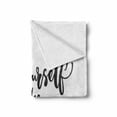 thumbnail image 2 of Saying Soft Flannel Fleece Throw Blanket, Love Yourself and the Rest Will Follow Phrase Wisdom Words, Cozy Plush for Indoor and Outdoor Use, 70" x 90", Charcoal Grey White, by Ambesonne, 2 of 6