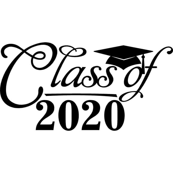 Class Of 2020 Wall Decor| 10" x 20" Removable Wall Art Lettering Decals - DIY Stick And Peel Vinyl Home Graduates Bedroom Living Room Adhesive Wall Sticker Decoration Black