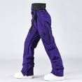 thumbnail image 5 of Ski Bib Pants Men's and Women's Snowboard Winter Windproof Warm Denim Ski Pants Jumpsuit Ski Pants Light Purple, 5 of 5