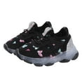 thumbnail image 2 of Odeerbi Toddler Girls Sneakers Kids LED Light Up Running Sports Shoes Luminous Athletic Shoes Black, 2 of 6