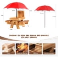 thumbnail image 2 of Comedero para ardillas Gnodry de madera para exterior con paraguas rojo, 2 of 6
