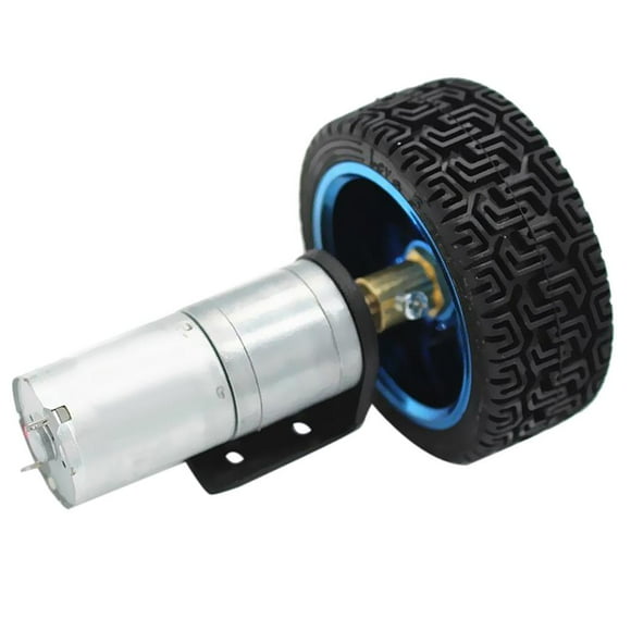 Motor Eléctrico de Engranaje Helicoidal Cola 12-1360 RPM Par Alto Eje de Salida 4 mm 12V 130RPM