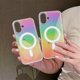 thumbnail image 5 of For iPhone 16 Case Compatible with MagSafe Acrylic + TPU Gradient Phone Cover, 5 of 5