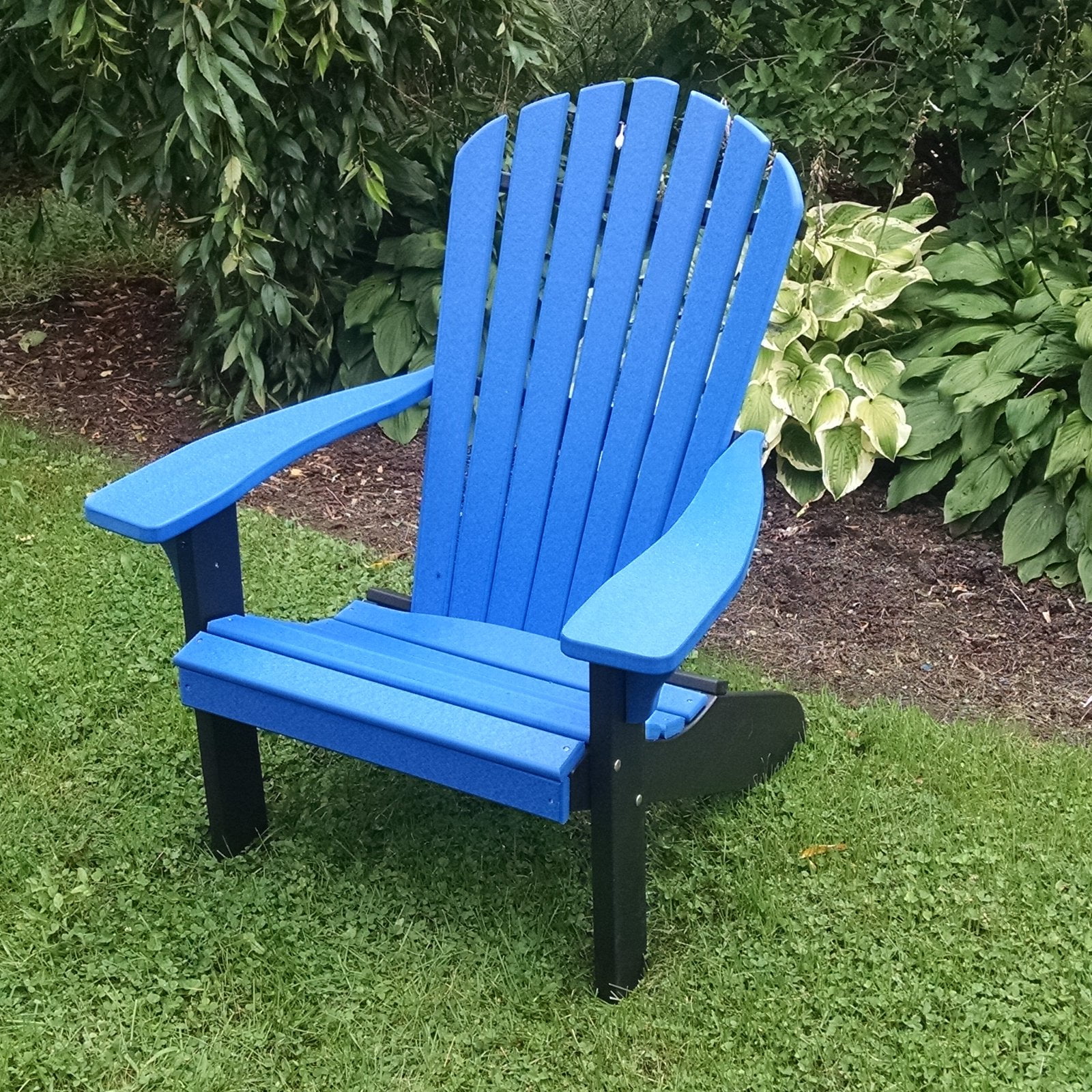 A & L Recycled Plastic TwoTone Fanback Adirondack Chair