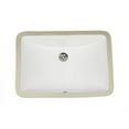 thumbnail image 4 of Highpoint Collection Undermount Bathroom Sink – 18"x12 White Rectangular Single Bowl Sink with Overflow, for Vanity – Porcelain Enamel Glaze Ceramic, Scoop Bottom, Template Included HP-1812W, 4 of 4