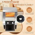 thumbnail image 4 of Ktaxon Commercial Conveyor Toaster, 150 Slices/Hour, 1300W, Front/Rear Outlet, Silver, 4 of 9