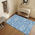 thumbnail image 2 of Washable Area Rugs 4x6 FT Blue Botanical Rugs for Living Room Non-Slip Soft Non-Shedding Low-Profile Rectangle Spring Summer Chic Wildflowers Large Rug Carpet for Bedroom Dining Room Home Decor, 2 of 8
