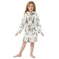 thumbnail image 6 of FORMRS Niños Bathrobe Unisex Hooded Robe Soft Plush Pajamas Sleepwear, Size 4-6T, White Nordic Christmas House, 6 of 7