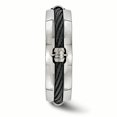 thumbnail image 3 of Edward Mirell Titanium & Cable Polished 7mm Band, 3 of 7