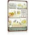 thumbnail image 6 of Vintage Farmhouse Bathroom Metal Tin Signs Rustic Flower Bathroom Decor Wall Art Country Bathroom Wall Decor 8X12 Inches, 6 of 10
