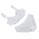 thumbnail image 2 of Conjunto de sujetador de mujer Sujetador de encaje de mujer Bragas Ultra delgadas Ahueca hacia fuera Encantador Atractivo Conjunto de ropa interior transpirable Blanco 80A ANGGREK Otros, 2 of 8