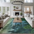 thumbnail image 3 of Large Area Rugs for Living Room Bedroom, Mountain 8'x10' Rug Washable Carpet Runner Indoor Outdoor, Forest Green Trees Modern Art Non Slip Floor Mats Rug for Kitchen, Patio, 3 of 8