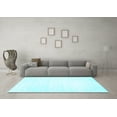 thumbnail image 3 of Ahgly Company Indoor Rectangle Solid Light Blue Modern Area Rugs, 6' x 9', 3 of 4