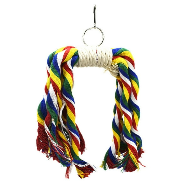 Colorido Parrot Masticar Juguete Pájaro Juguete Colgante Cotton Toy Pájaro Molar Molar Suministros