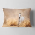 thumbnail image 2 of Designart Arabian Horse in Desert Storm - Photography Throw Pillow - 12x20, 2 of 5