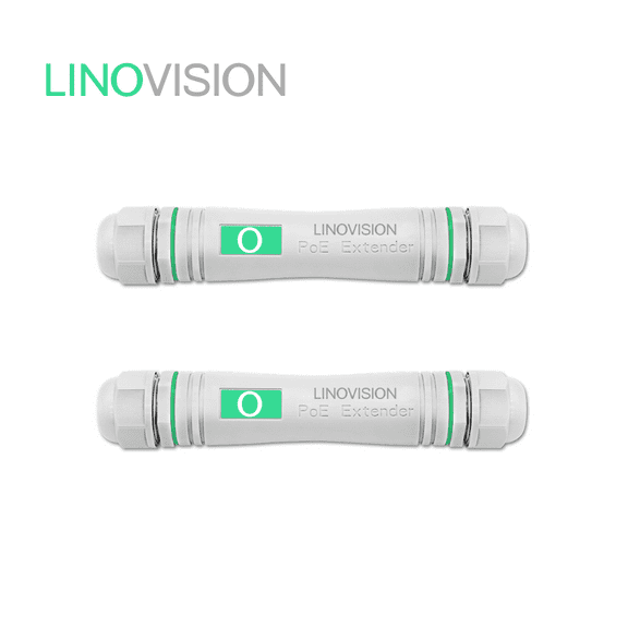 LINOVISION One Port Gigabit Outdoor Waterproof PoE Ethernet Extender (2 pack)