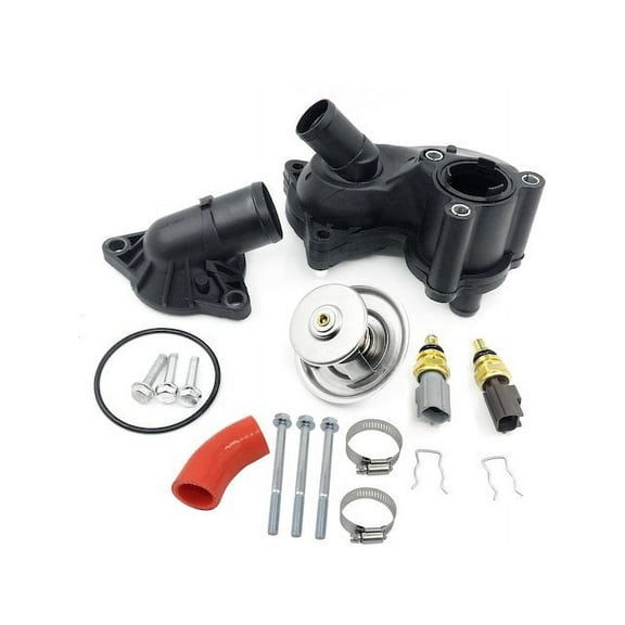 Engine Coolant Thermostat Housing Assembly - Compatible with 2002 - 2010 Mercury Mountaineer 4.0L V6 2003 2004 2005 2006 2007 2008 2009