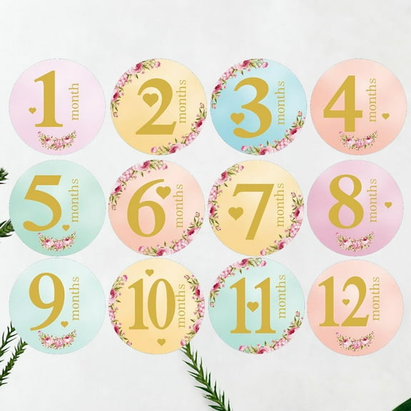 Toddmomy 12Pcs Assorted Color Baby Announcement Props for Newborns and Parents in 10x10in Size