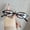 Black, variant on New Retro Small Frame Small Face Glasses Frame Student Women'S Nude Oval Fashionable -- Clear Glasses, Gradient Frame, Party Supplies, Women'S Decorative Glasses(Slightly Smaller Size)