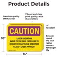 thumbnail image 2 of (2 Pack) Laser Radiation Avoid Eye Or Skin Exposure OSHA Caution Radiation Sign, 2 of 7