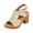Beige, variant on Women's Platform Sandals Open Toe Summer Dress Heels Beach Vacation Comfortable Lightweight Block Heeled Shoes with Adjustable Ankle Strap Brown Size 7
