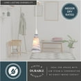 thumbnail image 5 of Milano LED Compatible Satin Nickel Transitional Mini Pendant Ceiling Light Multi Color Art Glass, 5 of 11