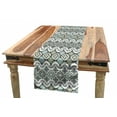 thumbnail image 1 of Ethnic Table Runner, Geometric Pattern with Fractal Square Shapes Line Culture Artwork, Dining Room Kitchen Rectangular Runner, 3 Sizes, by Ambesonne, 1 of 2