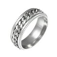 thumbnail image 1 of TopLLC Rings Fashion Stainless Steel Sand Blast Outer Spins Wonderful Gift a ring, 1 of 1