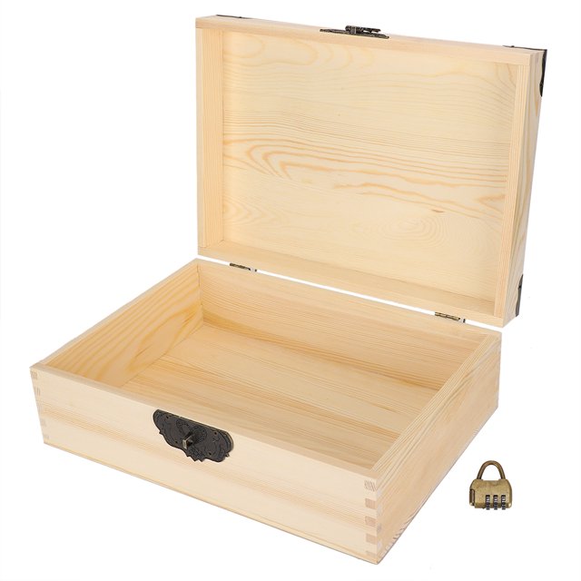 Caja De Joyería, Práctica Caja De Almacenamiento De Cosméticos De Madera, Para Documentos, Reloj, Anillo, Collar