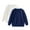 Navy, variant on CYRBOKO Sweatshirts for Boys, Crew neck Cotton 2 Pack Long Sleeve Pullover Tops White Size 8-9 T