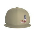 thumbnail image 2 of ZICANCN Letter J America Usa Flag Baseball Caps, Trucker Hats for Men And Women, Adjustable Breathable Flat Caps, Natural, 2 of 8