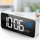 thumbnail image 2 of Reloj Despertador Digital LED, Reloj Despertador Digital Espejo Reloj de Escritorio Reloj Despertador de Viaje Recargable USB con 2 Alarmas/Snooze/Temperatura Ormromra LN-1009, 2 of 8