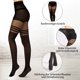 thumbnail image 2 of Qarigey 3 Pairs Sexy Tights Fishnet Socks Stocking Hosiery Attractive Prop Dating Black Hollow Accessories Out Female Lace Ladies Mesh Type2, 2 of 6