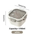 thumbnail image 6 of All-in-One Salad Container - Large Salad Bowl, Bento Box Tray, Leak-Proof Sauce Container, Airtight Lid, & Fork Bento Box Adult Lunch Box for Women, BPA-Free, 6 of 7