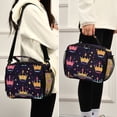 thumbnail image 5 of Mardi-gras Crowns Cartoon Insulated Lunch Bag Portable Cooler Bag Mommy Bag Large Capacity 6L, 5 of 9