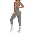 thumbnail image 2 of WILLBEST Mono de Entrenamiento para Mujer, de Manga Larga, con Cremallera Frontal Y Espalda Descubierta, Elástico, Deportivo, para Yoga, Running, Ropa Informal Cómoda. Mediana, 2 of 8