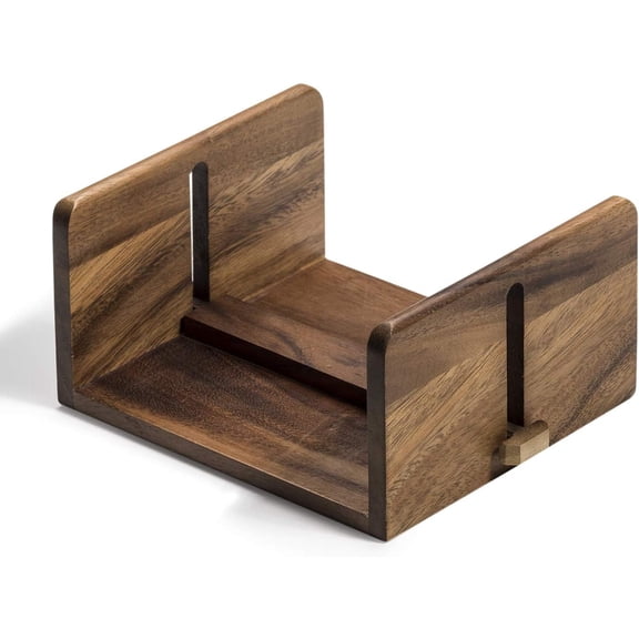 Kalmar Home Solid Acacia Wood Luncheon Napkin Holder