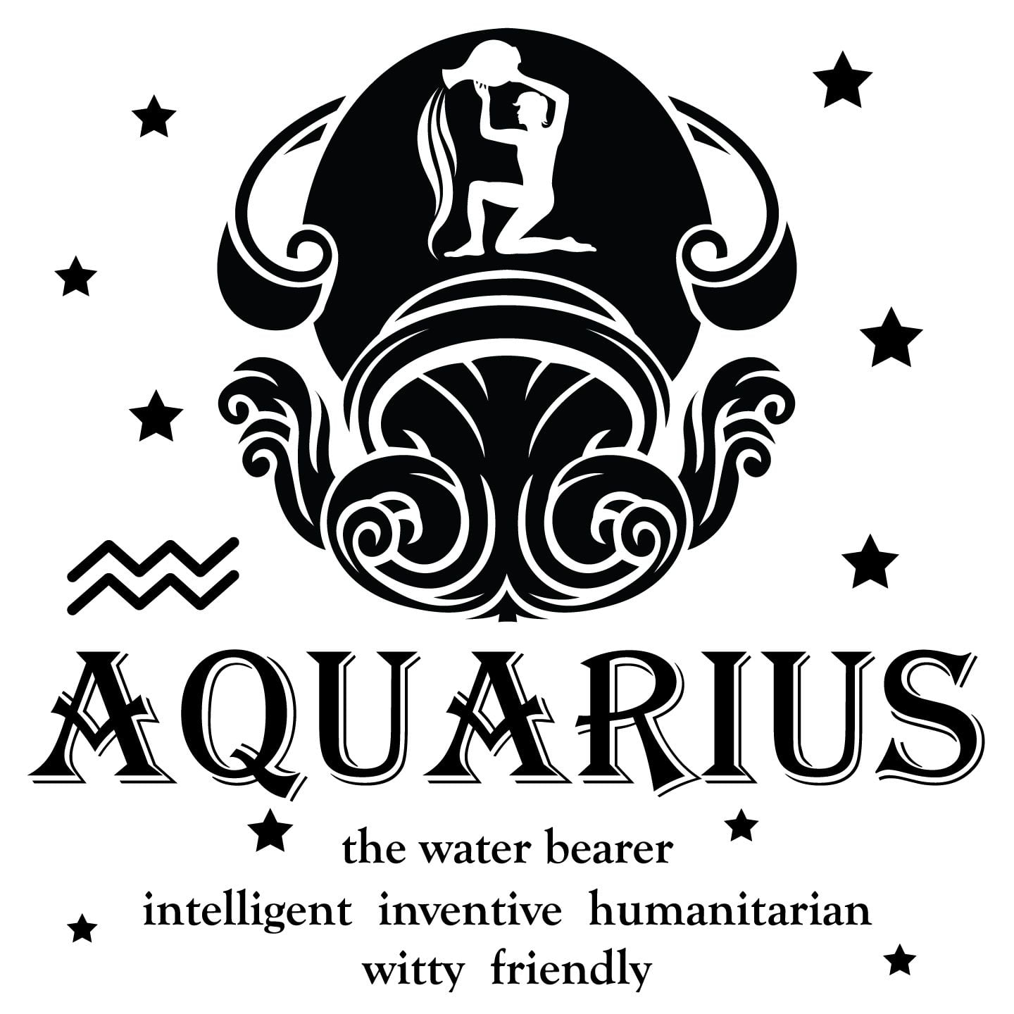 Vinyl Adhesive Home Wall Decal | Aquarius - Astrological Sign Decor ...