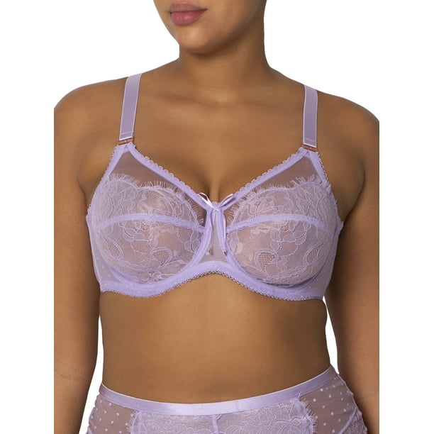 612px x 612px - Smart & Sexy Women's Plus Size Retro Lace & Mesh Unlined Underwire Bra  Style-SA1017 - Walmart.com