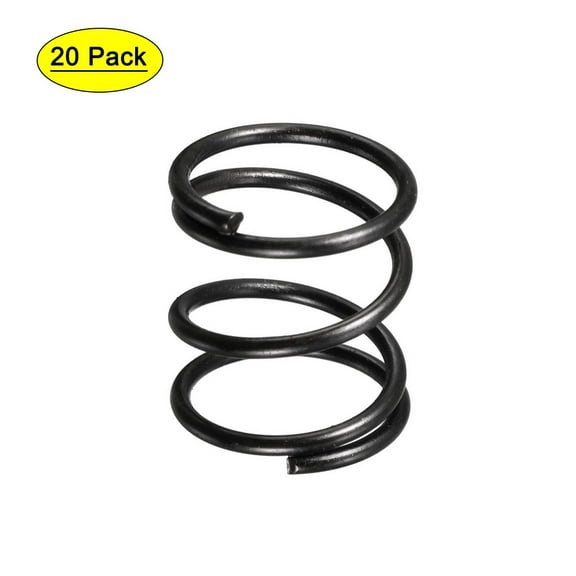 1.2mm Wire Dia 14mm Outer Diameter 15mm Long Compression Springs Black 20Pcs