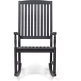 thumbnail image 2 of Noble House Arcadia Outdoor Acacia Wood Rocking Chair Dark Gray, 2 of 11