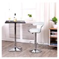 thumbnail image 2 of Plata Import White Adjustable Height Swivel Quintin Stool Metal Base, 2 of 2