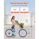thumbnail image 3 of Bicicleta VEVOR para mujer de 7 velocidades y 1 velocidad, 24-26 pulgadas, rosa y azul, 3 of 9