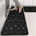thumbnail image 2 of Kitchen Rugs Sets Of 2,Black Gold Sun Moon Star Pattern Anti Fatigue Kitchen Mat Rugs Non Slip Washable,Decorative Kitchen Floor Mats for Kitchen,Sink,Laundry,17"x47"+17"x47", 2 of 5