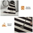 thumbnail image 5 of Black Striped Washable Area Rug 3'x5', Modern Farmhouse Black White Stripes Woven Cotton Tassels Kitchen Rugs, Non Slip Indoor Door Mat Throw Carpet for Entryway Living Room Nursery Laundry Room, 5 of 9