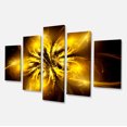 thumbnail image 2 of Shiny Gold Fractal Flower on Black - Floral Canvas Art Print, 2 of 3